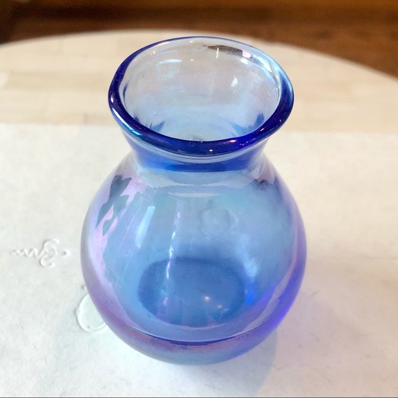 Anthropologie Blue Glass Bud Vase